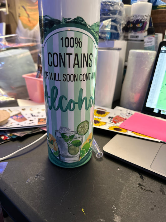 Contains Alcohol Tumbler